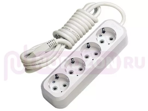 Сетевой удлинитель  с заземлением 4 розетки, 15метров, серии MAKEL (Турция !)