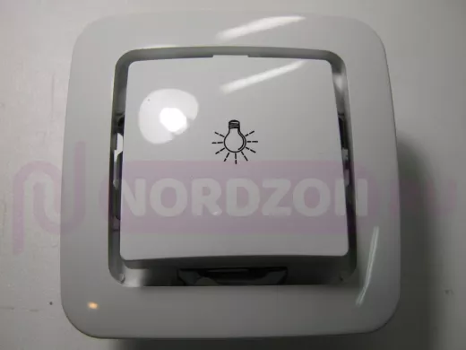 Кнопка звонка, белая, без вставки, серии MAKEL Lillium N