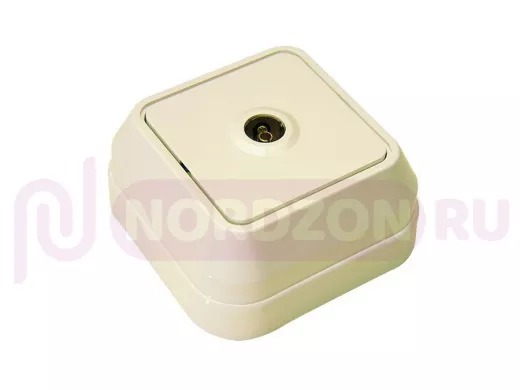 Розетка телевизионная TV, кремовая, накладная, серии MAKEL