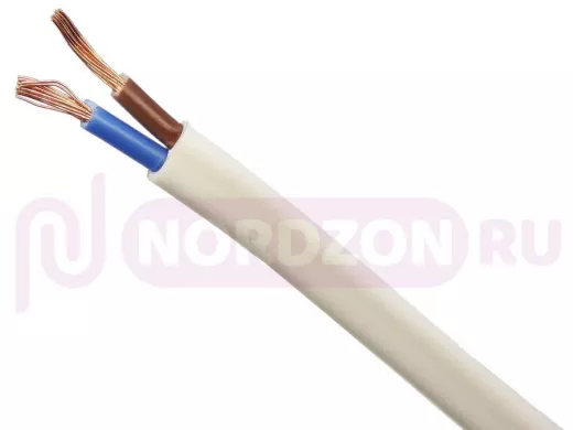 Провод ШВВП 2х0,75 мм.кв., 200 м белый ГОСТ (ККЗ)
