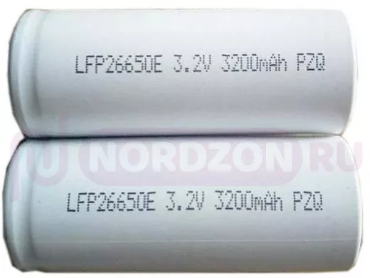Аккумулятор IFR 26650, 3000 мАч, LifePO4-аккумулятор 3,2В. ток 3C (10А.)