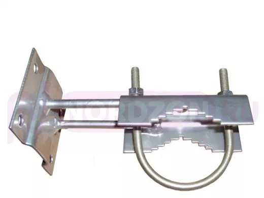 Кронштейн антенный "КРОНШТЕЙН-2" СЕРЕБРИСТЫЙ для крепления мачт диаметром 32мм, 51мм  к стене