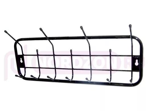 "ELEGANT" ЧЁРНАЯ вешалка настенная 7 крючков в рамке