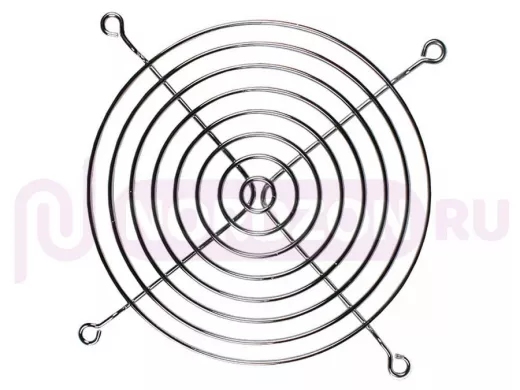 Решётка для вентилятора хромированная 120мм х 120мм (8 колец, 4 отв, метал, хром) 