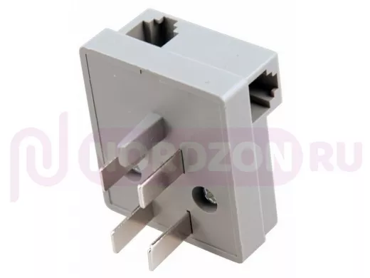 Телефонная вилка-адаптер 2 гнезда 6P4C / 1 штекер росс.тлф. REXANT